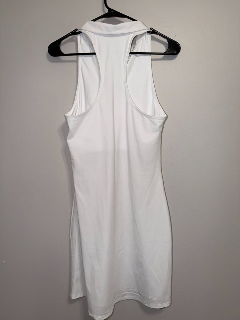Abercrombie & Fitch YPB White Sleeveless Polo Workout Traveler Dress Small Tall - Picture 6 of 6